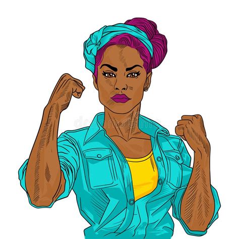 Black African American Woman Can Do Stock Illustrations 53 Black