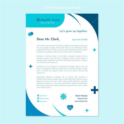 Free Vector Flat Design Medical Letterhead Template