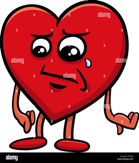Corazón Triste Personaje De Dibujos Animados Fotografía De Stock Alamy