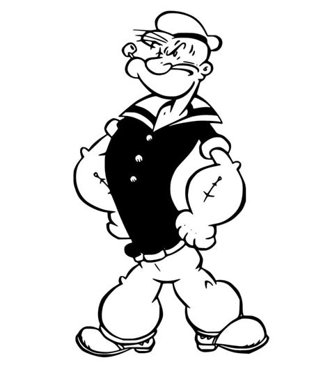 Strong Popeye Coloring Page Free Printable Coloring Pages For Kids