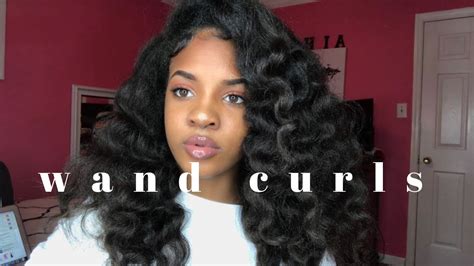 wand curls on natural hair 😍 youtube