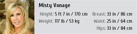 Misty Vonage Height Weight Size Body Measurements Biography Wiki