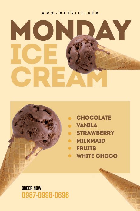 Ice Cream Posters Template Postermywall