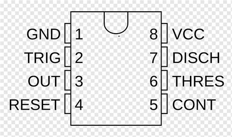 555 Temporizador Ic Pinout Símbolo Electrónico Circuitos Integrados Y