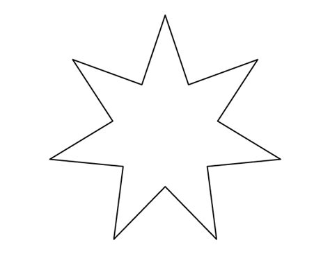 Printable Seven Pointed Star Template