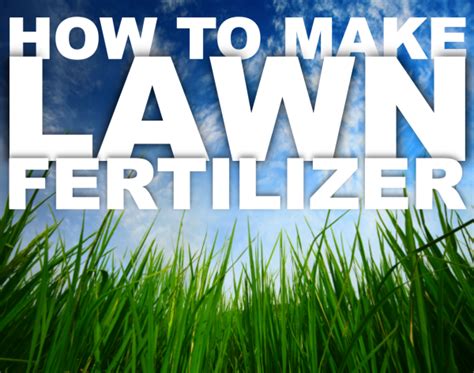 Maybe you would like to learn more about one of these? How to make your own lawn fertilizer | Lawn fertilizer ...