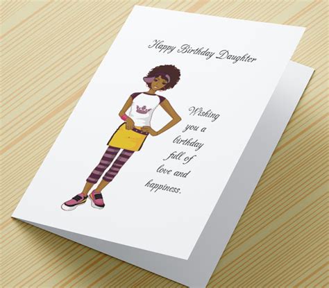 Daughter African American Girl Birthday Card J Etsy