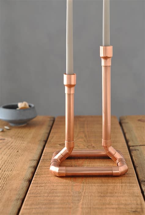 Industrial Copper Candle Holder Refined And Elegant This Copper