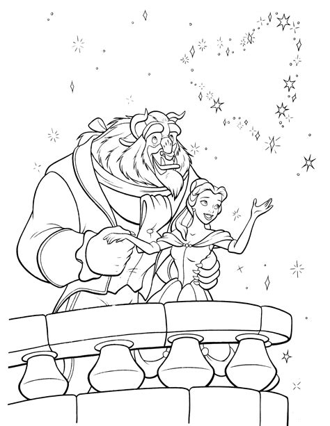 Coloring Pages Beauty And The Beast Print For Free