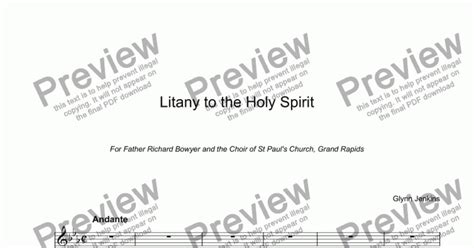 Litany To The Holy Spirit Download Sheet Music Pdf File