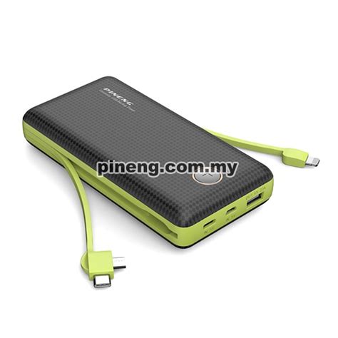 We offer wholesale and 1 year warranty! PINENG PN959 20000mAh Power Bank, Built-in 2 Cable, 2 ...