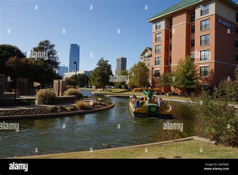 Riverwalk In Bricktown Section Of Oklahoma City Ok Stock Photo Alamy