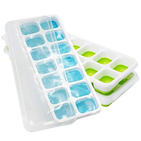Ice Cube Trays 3 Packs Silicone Ice Cube Trays With Lids Easy Release