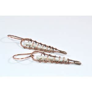 Artzipper Earrings Wire Encased Pearl Earrings By Tetyana Fedorko