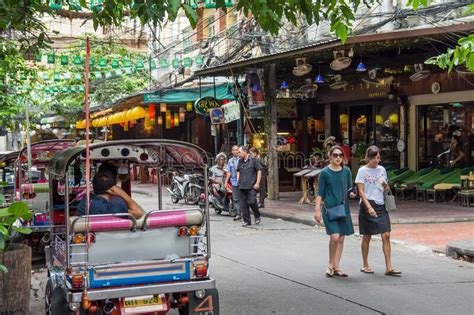Backpacking District Of Khao San Road Is The Traveler Hub Of South East Asia With Bars And