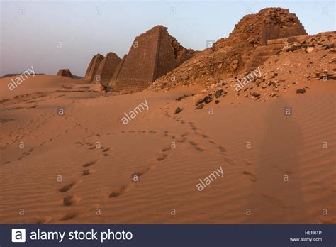 Kushite Pyramids At Meroe Sudan Africa Stock Photo Alamy