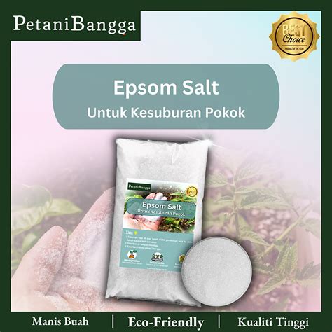 2kg Epsom Salt Magnesium Sulfate Untuk Kesuburan Pokok Shopee Malaysia