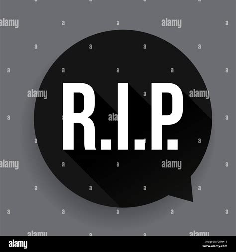 Rip Rest In Peace Sign Vector Stock Vector Image And Art Alamy