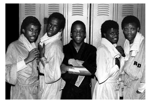 Ralph Bobby Mike Ricky Ronnie New Edition Singing Group Poses
