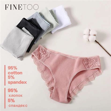 Cheap FINETOO Cotton Panty 3Pcs Lot Solid Women S Panties Comfort