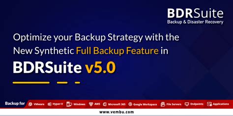 Optimize Your Backup Strategy With The New Synthetic Full Backup