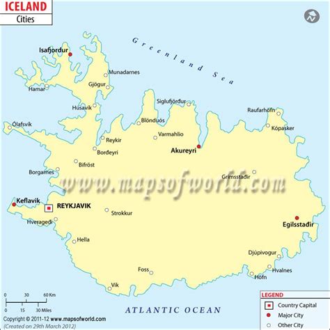 Iceland Cities Map Major Cities In Iceland