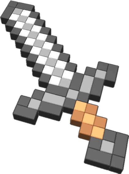 The Iron Sword From Minecraft Minecraft Stone Sword Perler Beads