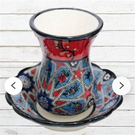 Ceramic Handmade Turkish Tea Cup Set Turkish Cup And Saucer Set