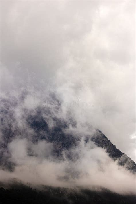 Rain Clouds Over The Mountain Mountain Landscape Turkey Stock Photo