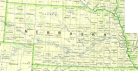 Landkarte Nebraska Politische Karte Karten Und
