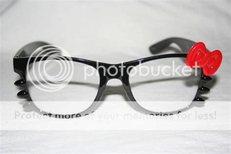 wayfarer nerd glasses hello kitty lrg red bow black clear lense whiskers 96 ebay