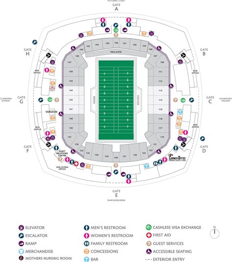 Caesars Superdome Seating Chart 2023 | New Orlean Saints Stadium