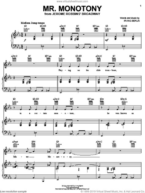 mr monotony sheet music for voice piano or guitar pdf