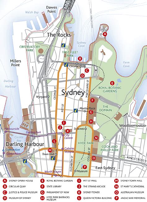 Map Of Sydney Tourist Attractions