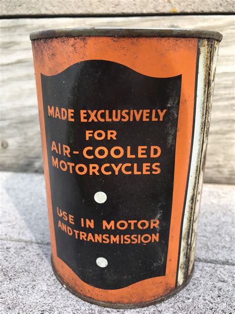 Advertising Original Harley Davidson Full Quart Metal Oil Can Gas