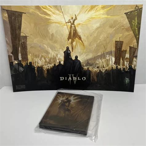 Diablo 4 Iv Steelbook With Poster Lithograph New No Game In Hand