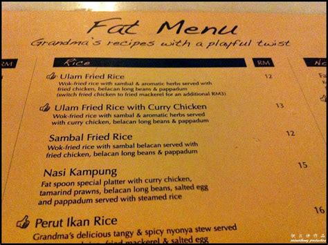Well, you'll be surprised to find nasa kerabu on their menu. Fat Spoon @ Damansara Uptown - i'm saimatkong