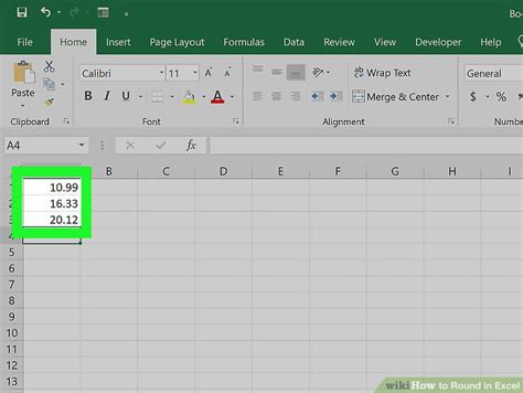 For example, if cell a1 contains 23.7825, and you want to round that value to two copy the example data in the following table, and paste it in cell a1 of a new excel worksheet. 3 Ways to Round in Excel - wikiHow