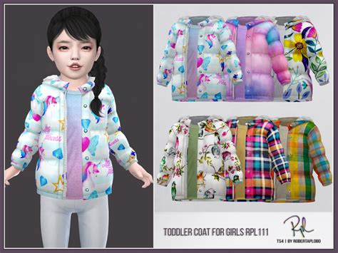 Toddler Coat For Girls By Robertaplobo At Tsr Sims 4 Updates