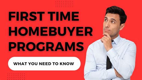 First Time Home Buyer Programs What You Need To Know Youtube