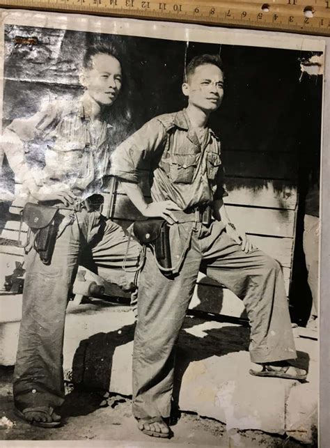 Photograph Of Viet Cong Officers With K Tokarev Pistols And Compass Pouches Enemy Militaria
