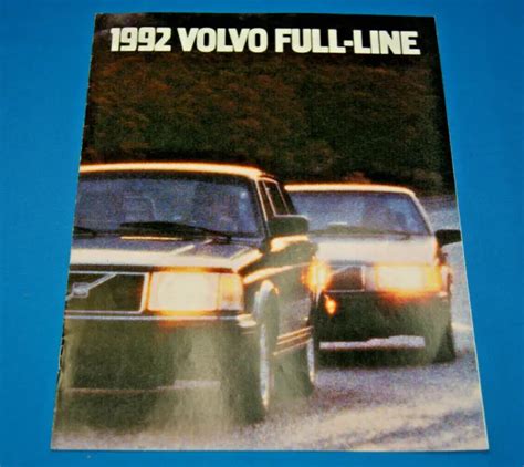 1992 Volvo Original Dealer Sales Brochure Catalog Full Line 240 740 940