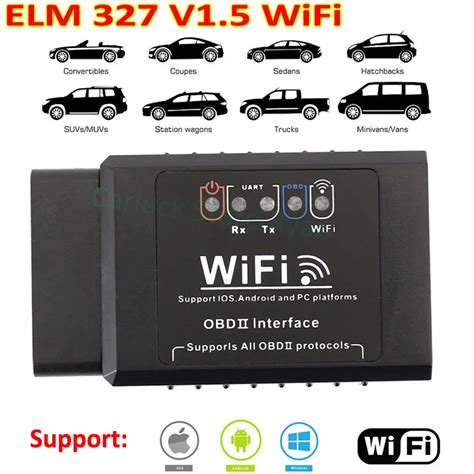 ELM327 스캐너 V1 5 WIFI OBD2 OBDII 자동 코드 리더 elm 327 WiFi 1 5 iOS Android 용 모든 OBDII 프로토콜용 자동차 진단 도구