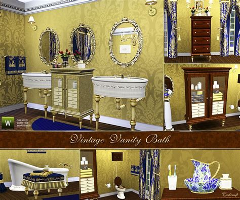 Vintage Bathroom Sink Vintage Vanity Sims 3 Sims 4 Cc Furniture