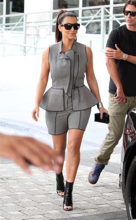 Kim Kardashian Wears Questionable Skort Suit While Shopping Photos