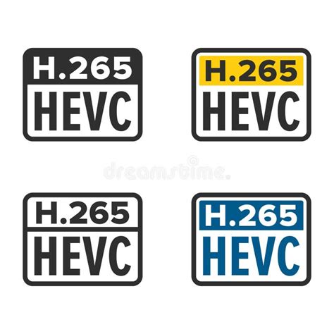 H265 Or Hevc High Efficiency Video Coding Stock Vector Illustration