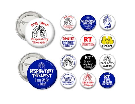 Respiratory Therapist Appreciation Button Set Of 12 Rt Week Etsy