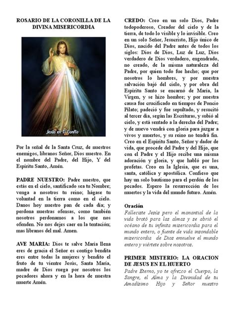 Rosario De La Coronilla De La Divina Misericordia2015 María Madre De