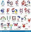 Set Of World Currency Symbols With National Flags. Alphabet Of Currency ...