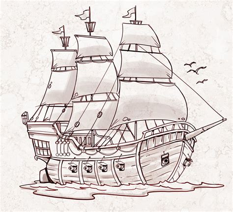 Ship Pencil Sketch At Explore Collection Of Ship